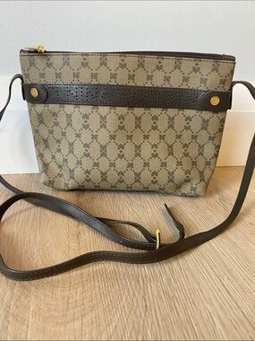 Vintage Nina Ricci Paris Monogram Crossbody Bag Made in Italy